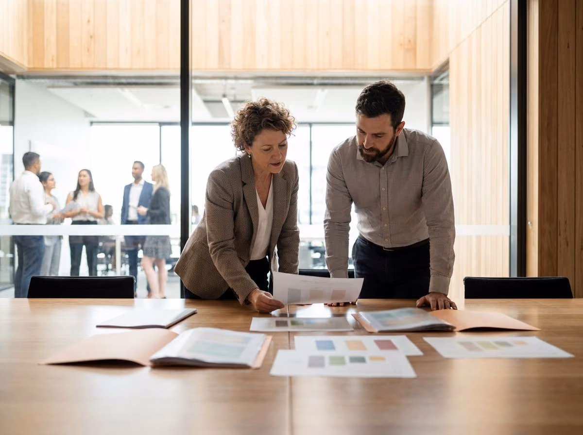 Adviser and employer reviewing prioritised premium actions
