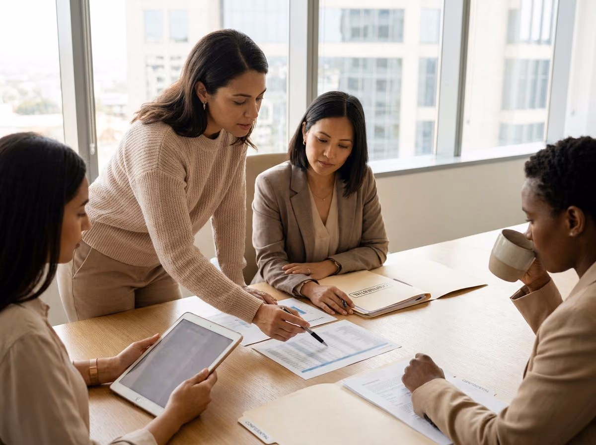 Adviser and employer reviewing predominant activity test evidence