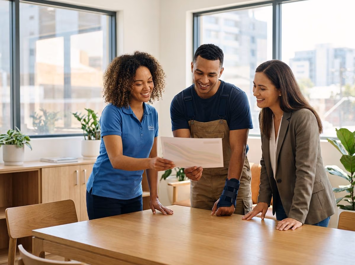 Return-to-work planning with worker, treater, and manager